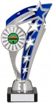 8inch SILVER BLUE TROPHY