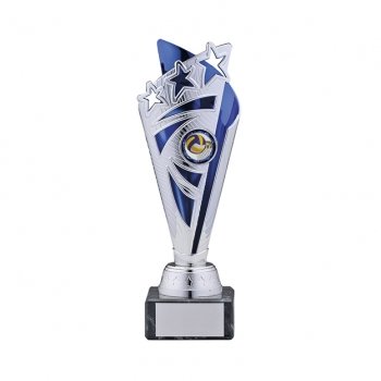 10Inch SILVER BLUE TROPHY