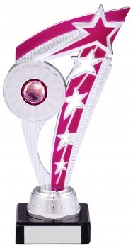 8inch SILVER PINK TROPHY