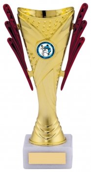 8.5Inch GOLD RED TROPHY