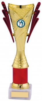 11inch GOLD RED TROPHY