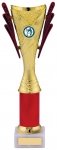 12" GOLD RED TROPHY