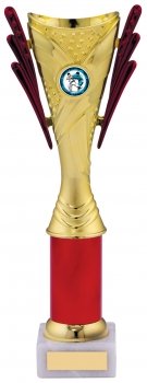 12inch GOLD RED TROPHY