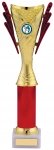 13" GOLD RED TROPHY