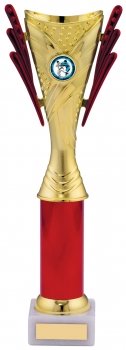 13Inch GOLD RED TROPHY