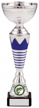 9InchSILVER AND BLUE TROPHY