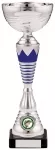 11"SILVER AND BLUE TROPHY