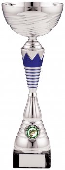 12.5InchSILVER AND BLUE TROPHY