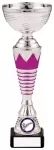 9"SILVER AND PINK TROPHY