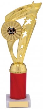 11inch GOLD AND RED HOLDER TROPHY