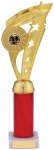 12" GOLD AND RED HOLDER TROPHY