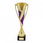 15" GOLD AND PURPLE TROPHY