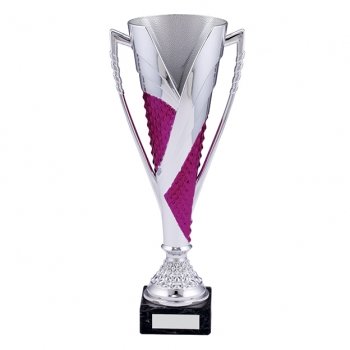 13.5inch SILVER AND PINK TROPHY