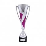 14.5" SILVER AND PINK TROPHY