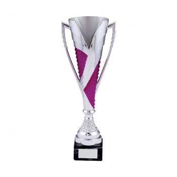 14.5inch SILVER AND PINK TROPHY