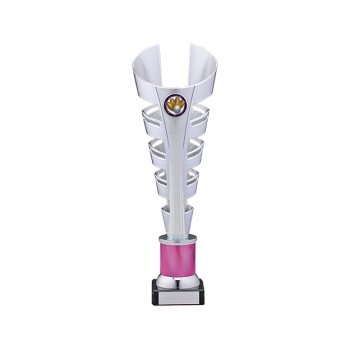 15inch SILVER AND PINK TROPHY