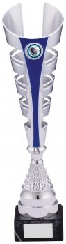 15.75Inch SILVER AND BLUE TROPHY