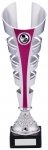 13" SILVER AND PINK TROPHY