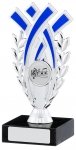 6.25" SILVER AND BLUE TROPHY
