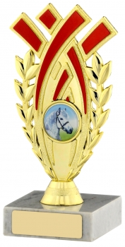 6.25inch GOLD AND RED TROPHY