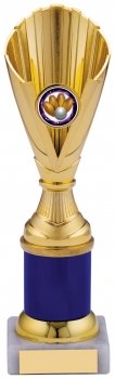 9inch GOLD AND BLUE TROPHY