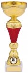 8.25"GOLD RED TROPHY T/158