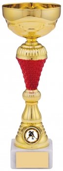 9.75InchGOLD RED TROPHY T/158