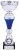 8.25"SILVER BLUE TROPHY T/158