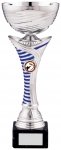 11.75" SILVER WITH BLUE STRIPE TROPHY