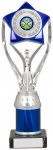 10" SILVER/BLUE TUBE TROPHY S136B