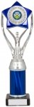 11" SILVER/BLUE TUBE TROPHY S136B