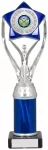 11" SILVER/BLUE TUBE TROPHY S136B