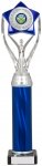 14" SILVER/BLUE TUBE TROPHY S136B