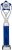14" SILVER/BLUE TUBE TROPHY S136B