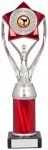 11" SILVER/RED TUBE TROPHY S136B