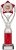 11" SILVER/RED TUBE TROPHY S136B