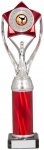 12" SILVER/RED TUBE TROPHY S136B