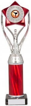 12Inch SILVER/RED TUBE TROPHY S136B