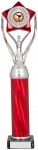 14" SILVER/RED TUBE TROPHY S136B