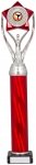 16" SILVER/RED TUBE TROPHY S136B