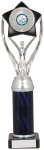 12" SILVER/BLACK TUBE TROPHY S136B