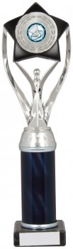 12Inch SILVER/BLACK TUBE TROPHY S136B