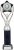 12" SILVER/BLACK TUBE TROPHY S136B