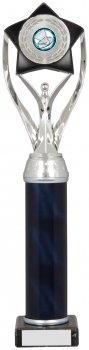 14Inch SILVER/BLACK TUBE TROPHY S136B