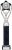 14" SILVER/BLACK TUBE TROPHY S136B