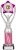 11" SILVER/PINK TUBE TROPHY S136B