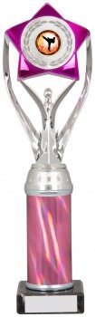 12Inch SILVER/PINK TUBE TROPHY S136B