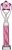 14" SILVER/PINK TUBE TROPHY S136B