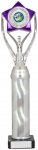 14" SILVER/PURPLE TUBE TROPHY S136B