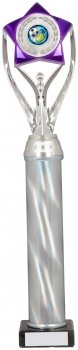 16Inch SILVER/PURPLE TUBE TROPHY S136B